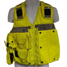 Taktische Weste Hi Viz Hi Vis integrierte Taschen Security Airsoft gro&szlig; Klickfast