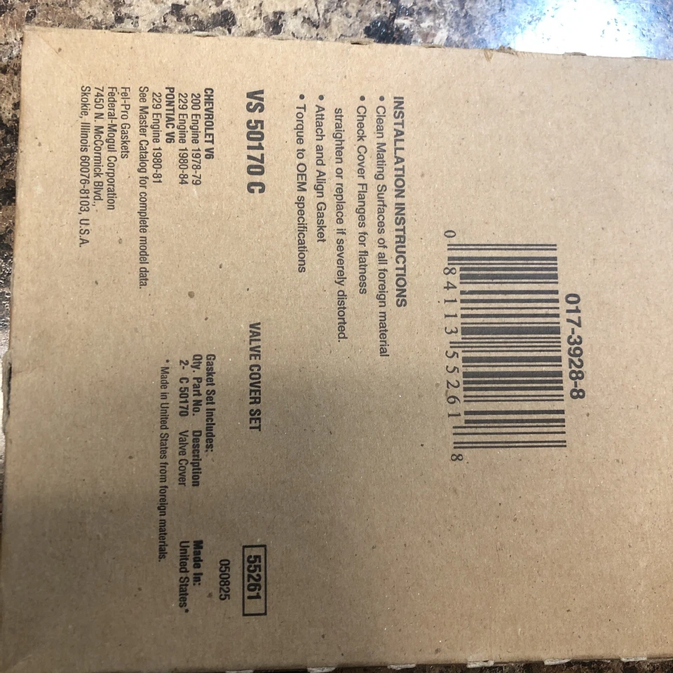 ¡Juego de juntas de cubierta de válvula Fel-Pro VS 50170 C! Hecho en USA 🇺🇸 ¡Envío Gratis! Foto 2 de 4