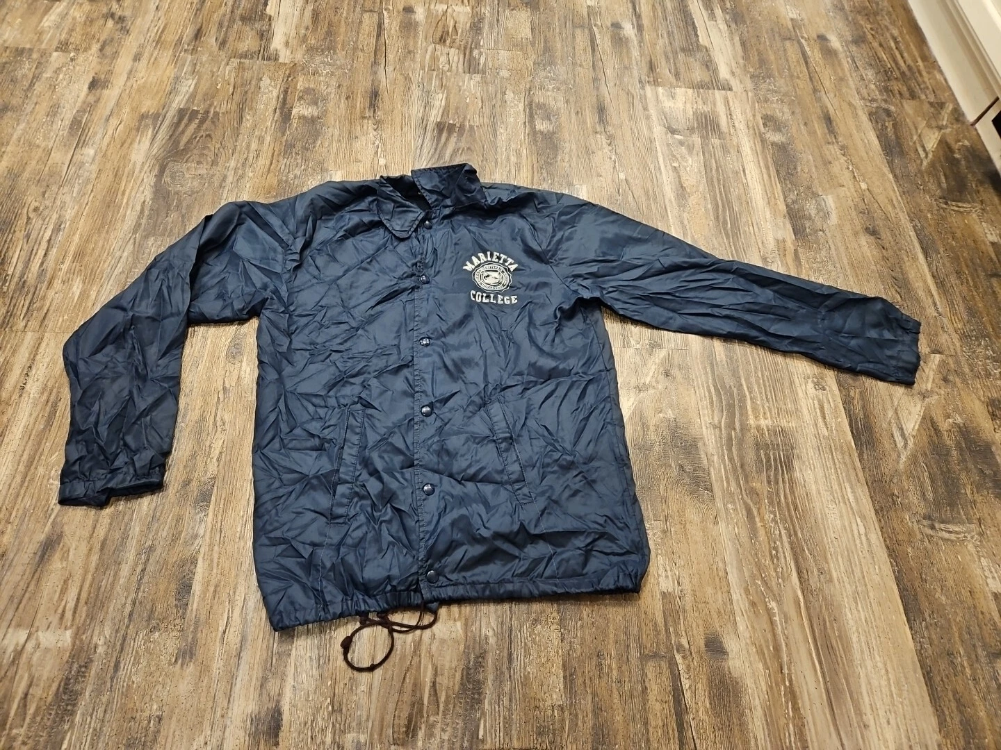 VTG 1970's The Sportsmaster Marietta College Nylon Windbreaker Jacket Size Small
