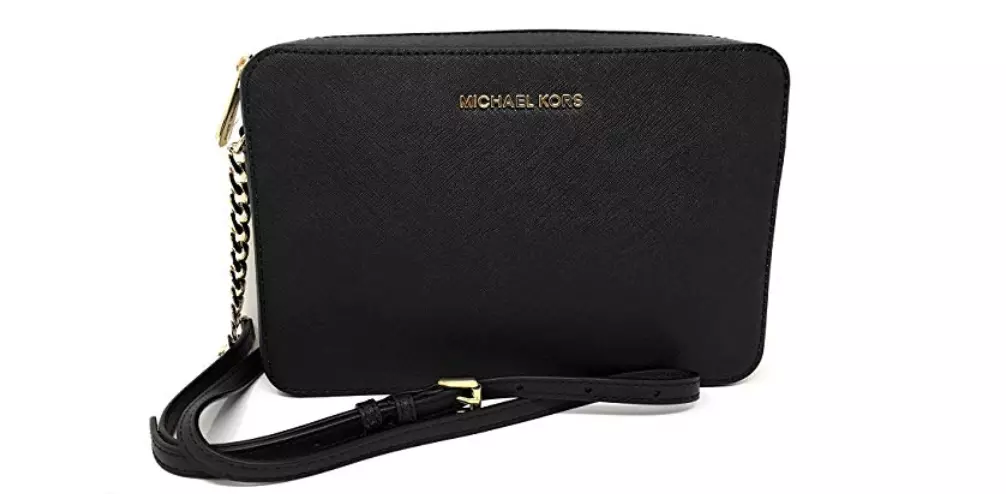 Michael Kors Jet Set Large East West Crossbody Black Saffiano