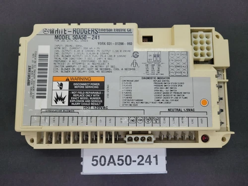 50A50-241 Furnace control board 031-01266 York White Rodgers