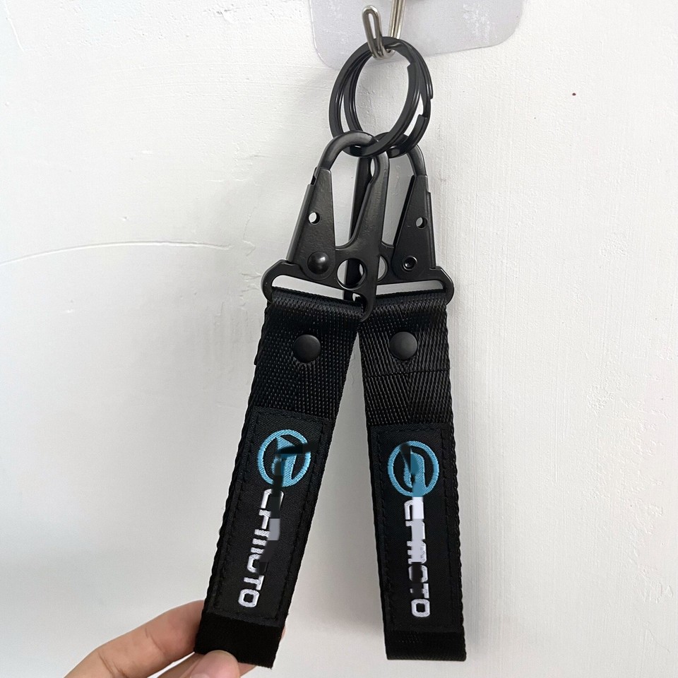 Double Side 2x Backpack Key Ring Nylon Strap Metal Keychain Lanyard For ...