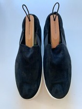 Vince Women's Sz 9.5M Slip On Warren Suede Platform Skate Sneakers Black