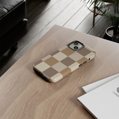 Brown and Tan Checkerboard Phone Case, for iPhone, Samsung Galaxy, Google Pixel - 第 60/241 張圖片