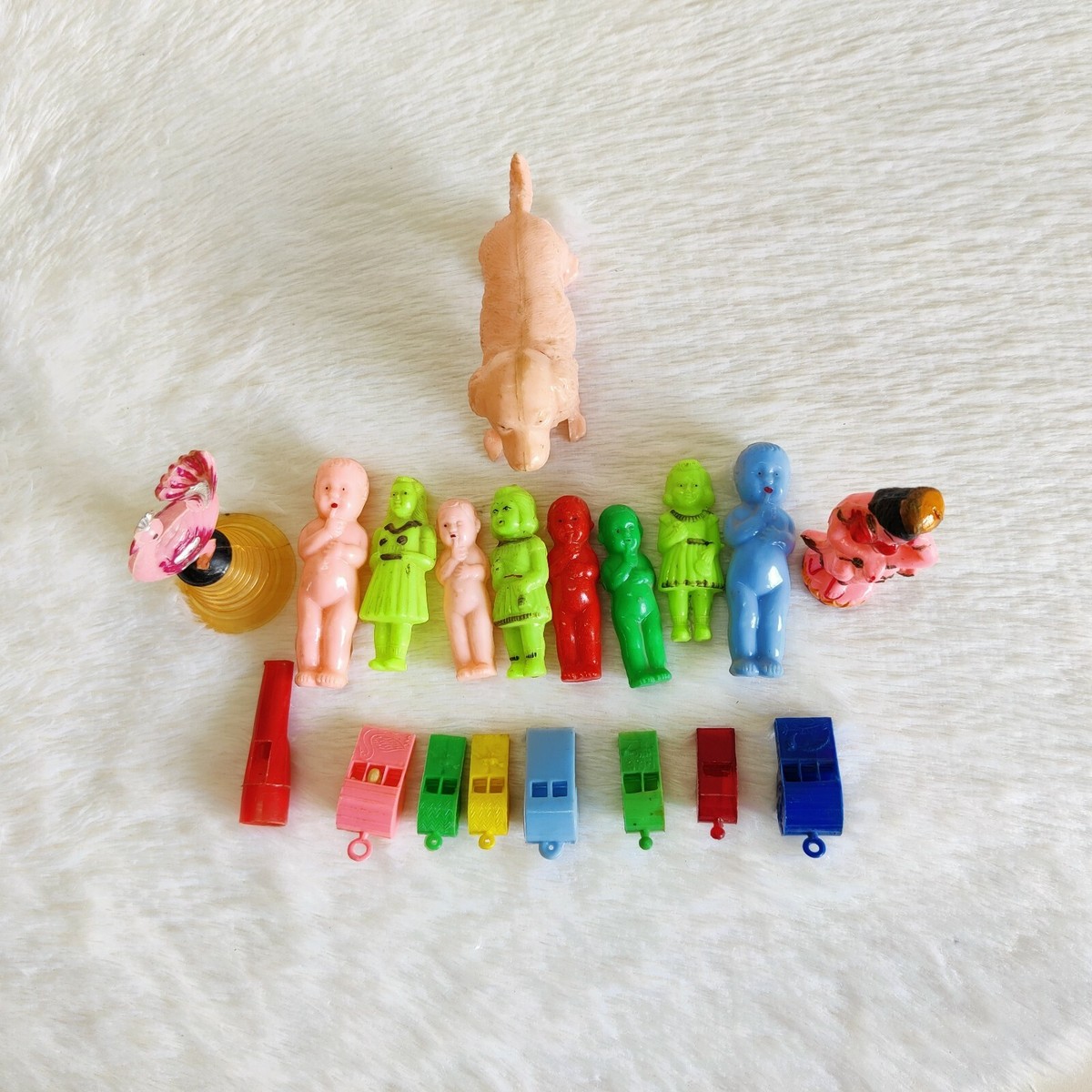 1950s Vintage Plastic Multi Type Toys 19 Pcs. Decorative