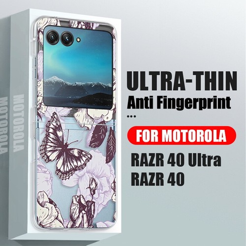 For Motorola Razr 40 Ultra Razr 40 Shockproof Flower Clear Hard Phone Case Cover - Zdjęcie 19 z 21