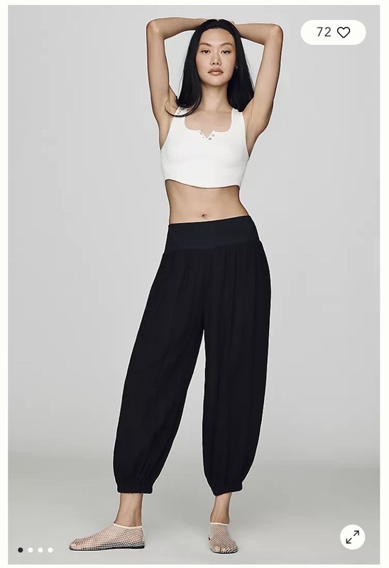 ✨ NWT $100 Daily Practice Foldover Bubble Pants Lounge Gym Work Out Black Sz S