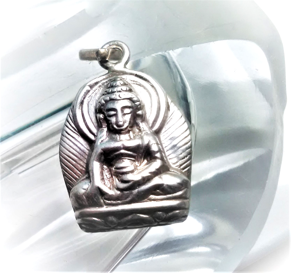 Ciondolo Angelo In Argento Antico 19 Mm - Gioiello Vintage Per Fai Da Te - Regalo Significativo