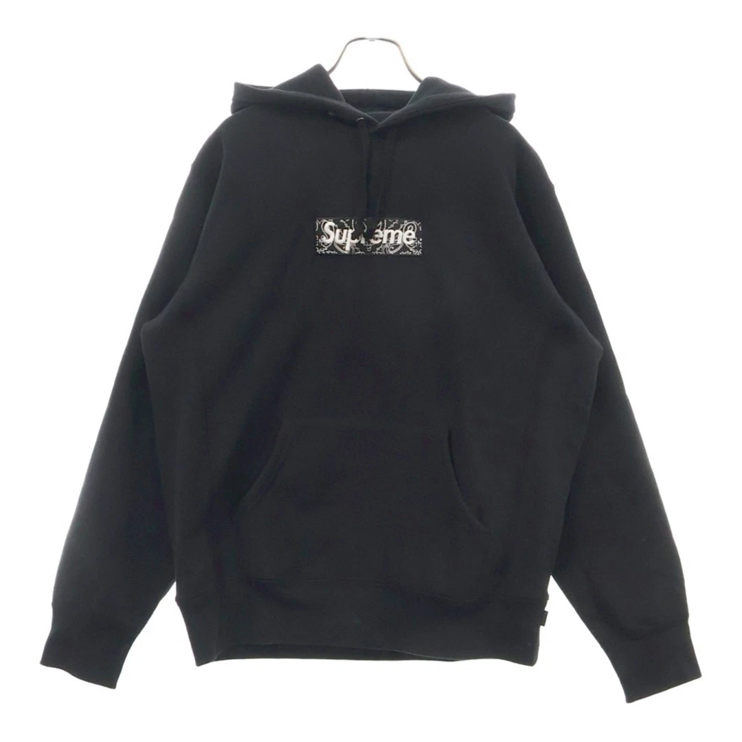Sweat à capuche sweat à capuche SUPREME 19AW Bandana Box logo noir occasion