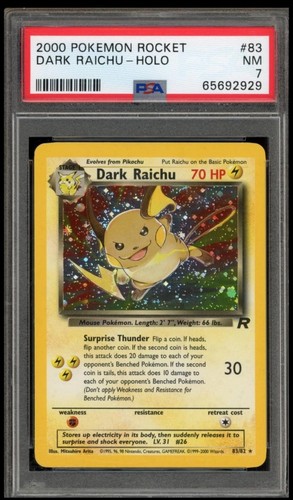 Dark Raichu (Unlimited) graded PSA 7 for sale on eBay