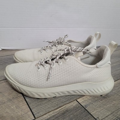 Ecco S.T.1 Fluidform Work Casual Shoes off white leather speckle lace walking 37