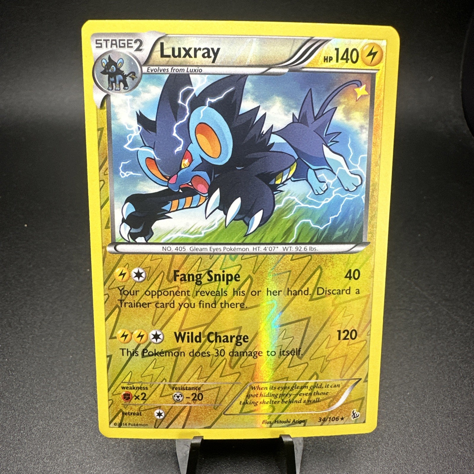 Luxray Reverse Holo Rare XY - Flashfire 34/106 NM