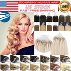 Micro Loop Human Hair Extensions Micro Beads Tip Remy Straight Hair Gray 16inch — photo 7