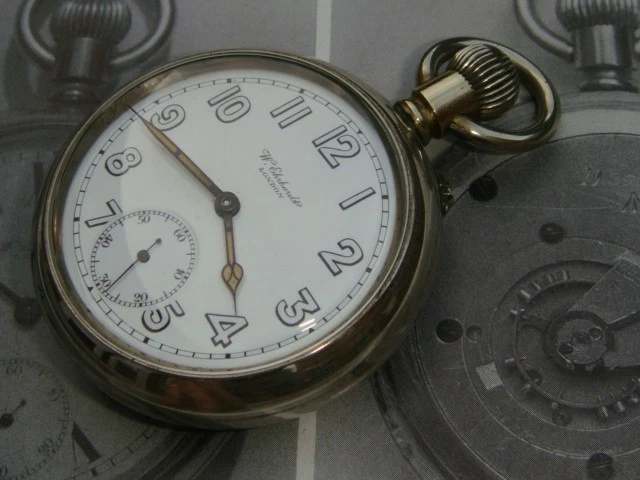 W.Eberhard Boer war era c1900 British military issued antique pocket watch E.W.O - Image 4 of 4