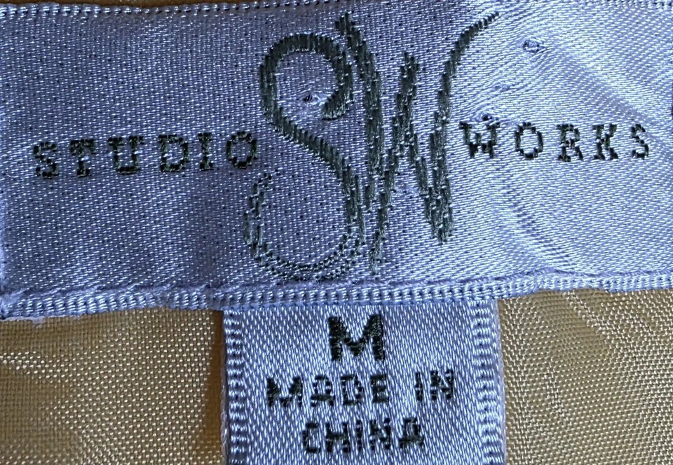 Studio Works Womens Blazer Jacket Coat Size M Medium 3/4 Sleeve Linen NEW - Image 2 of 4