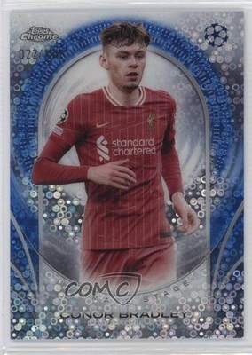 2024 Topps UEFA Club Competitions Blue Refractor /150 Conor Bradley #USC-31 8ww