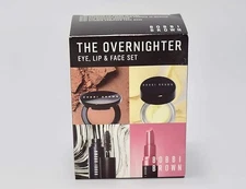 Bobbi Brown The Overnighter Eye,Lip & Face 4 Pc Set Mascara Lipstick Bronzer NIB