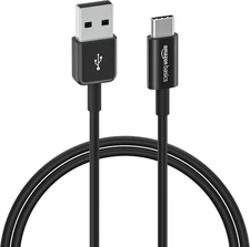 Amazon Basics USB-C to USB-A 2.0 Fast Charger Cable, 480Mbps Speed, USB-IF Certi