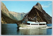 M.V. Milford Haven Cruise Ship Postcard Milford Sound New Zealand