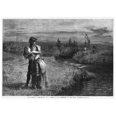 JAMES ARCHER Fair Helen of Kirkconnel - Antique Print 1869