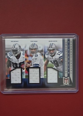 2012 Panini Momentum - Triple Feature Materials Tony Romo, Dez Bryant, Miles...