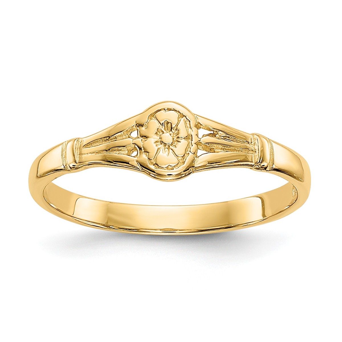 14K Gold Polished Oval Baby Ring K5792 | eBay