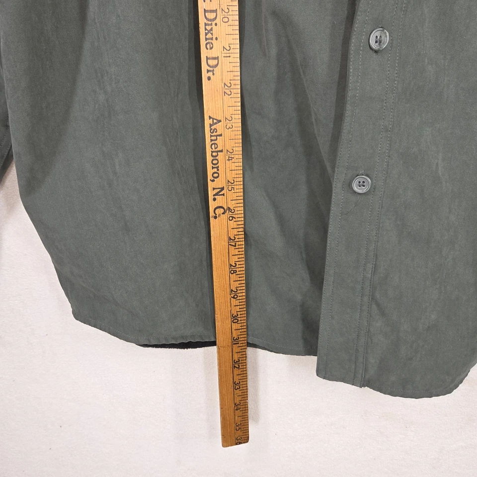 Camisa De Colección Knightsbridge Para Hombres XL Cabaña Franela Verde Invierno Frío Senderismo Camping Foto 4 de 4