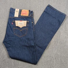 NEW Levis 501 Original Fit Jeans Mens 38x36 Dark Wash Blue Denim 100% Cotton NWT