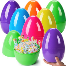12 Pcs 10 Inch Jumbo Easter Eggs Bright Plastic Giant Fillable Egg Hunt