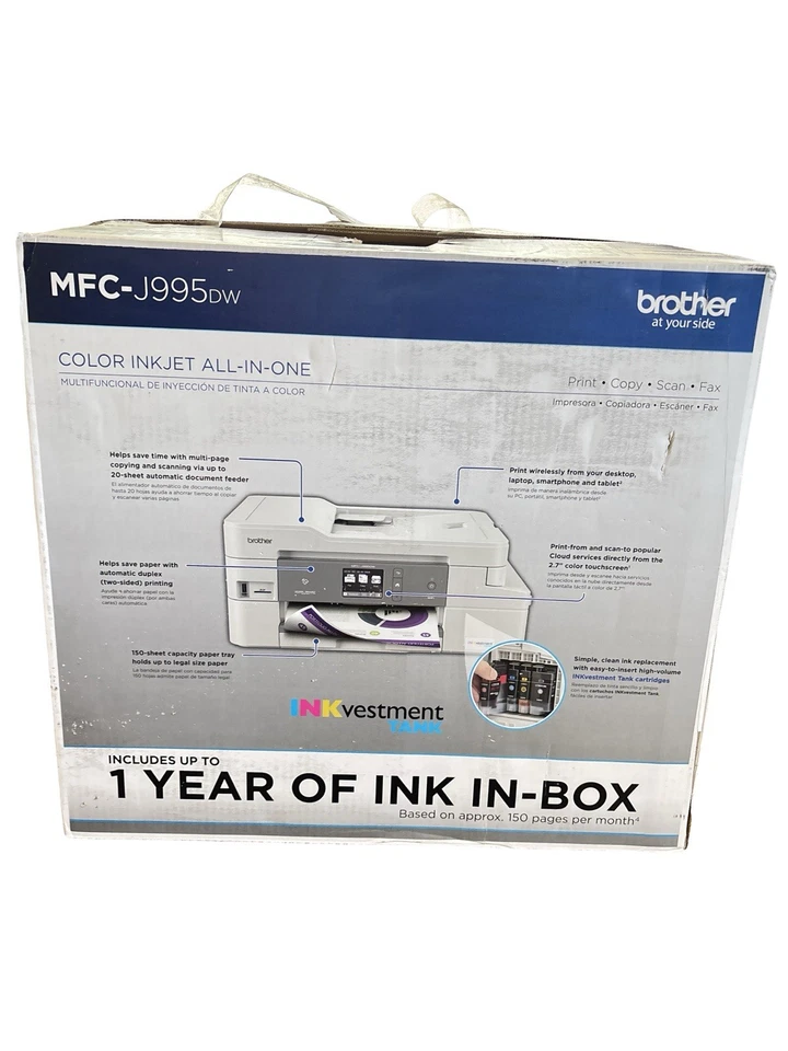 New Brother MFC-J995DW INKvestment Tank color Inkjet Printer All-in-One - Image 4 of 4
