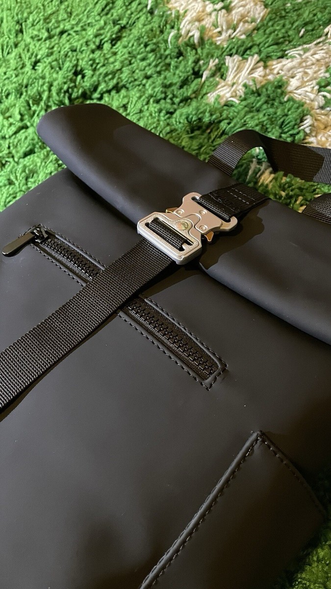 Metal buckle roll top backpack bag book duffle rollercoaster Metal buckle roll top backpack bag book duffle rollercoaster