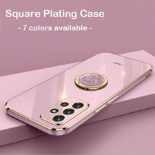 For Samsung A16 A13 A05s A15 A25 Shockproof Plating Ring Stand Phone Case Cover