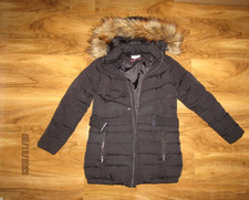 Naf Naf Women's Padded Down & Feather Puffer Jacket - Black Size Eur 40 Uk 12