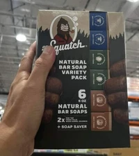 Dr. Squatch Men's Natural Bar Soap Variety Pack, 6 Count