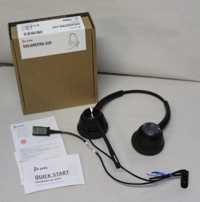 Plantronics Headset Poly EncorePro EP 320 QD binaural mit Noise Cancelling neu