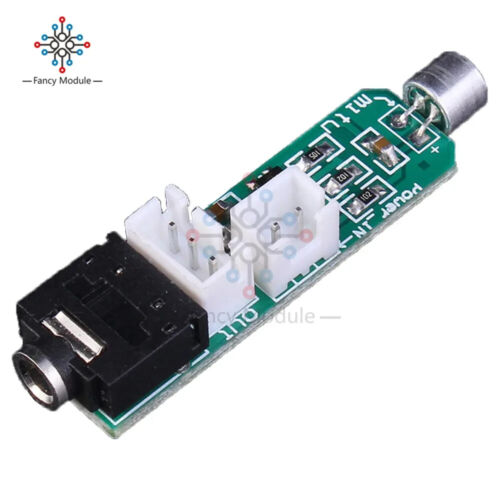 Microfono Circuito Amplificazione Modulo Dc 1.5-5V 3P Terminale 3.5mm Audio T