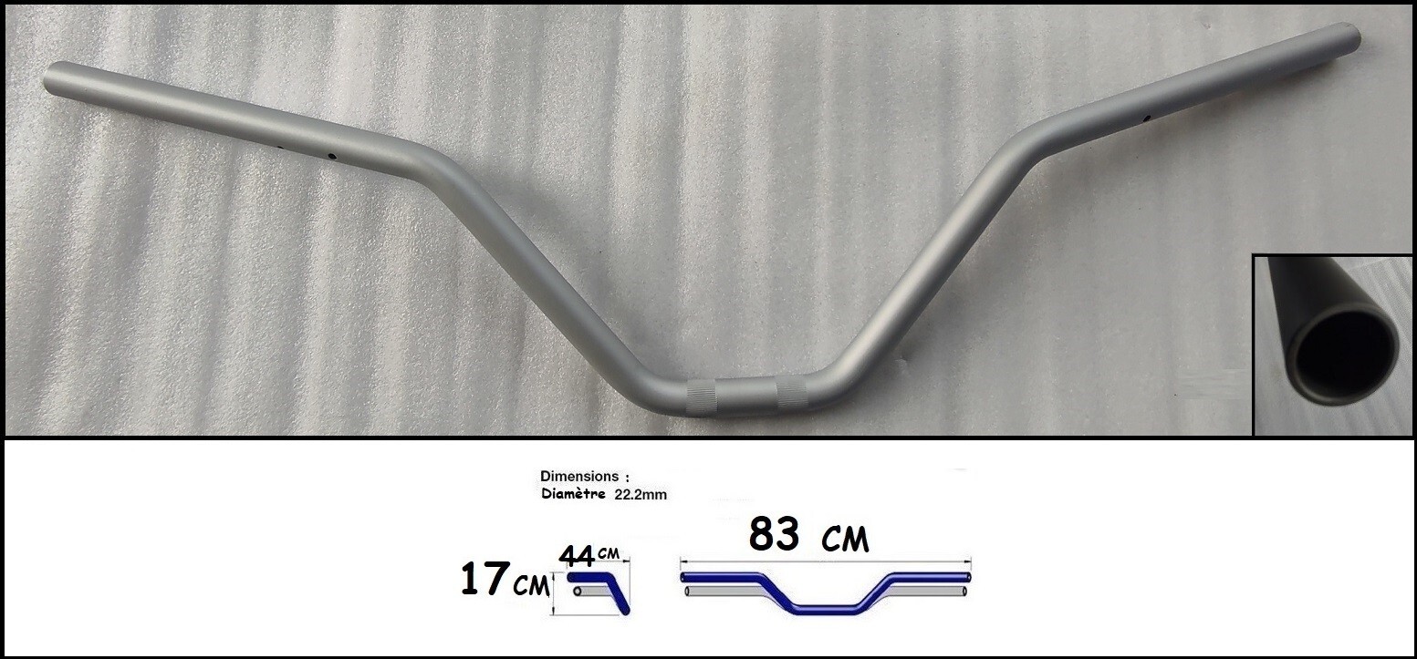 Guidon acier pour Scrambler 800 de 2015 à 2020 guidon noir identique origine neuf