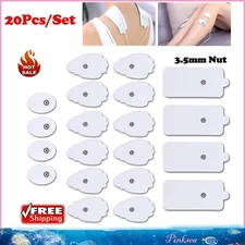 20 Replacement Pads for Massagers Tens Units electrode Pads White Cloth
