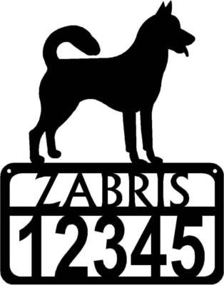 Canaan Dog Personalized Dog Sign with Name & House Numbers - Made in USA