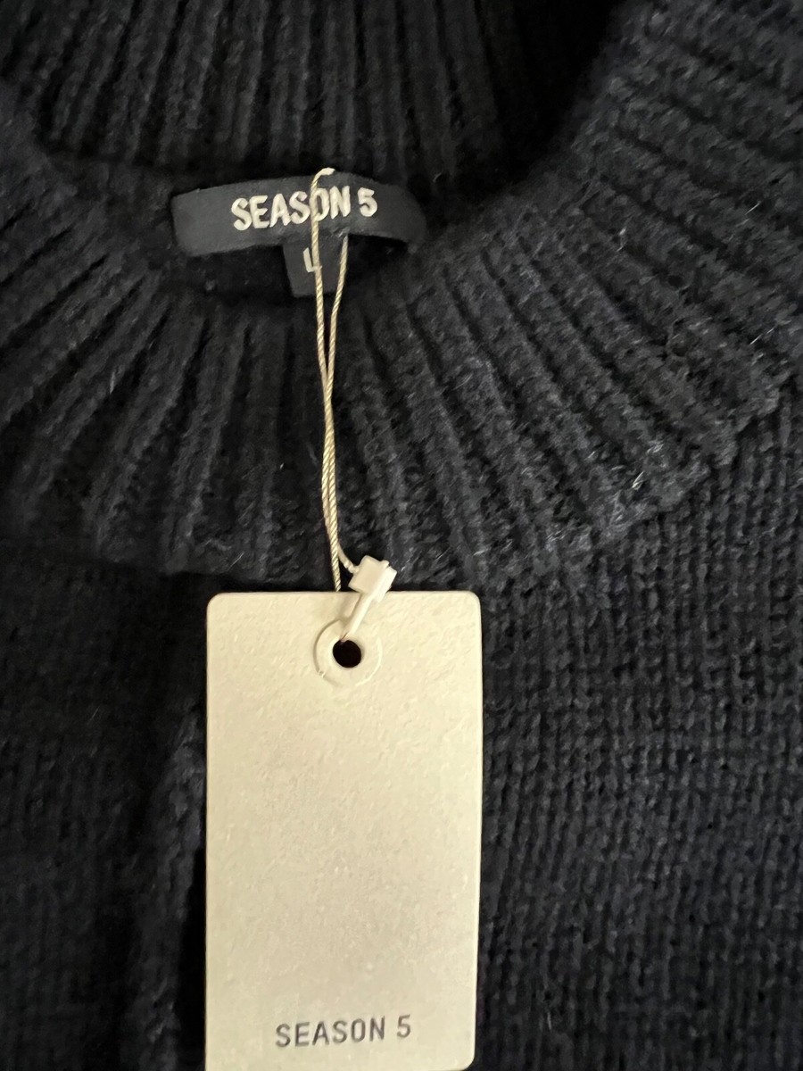 Yeezy Season 5 Lost Hills Knitted Sweater Ink Arctic Large Brand