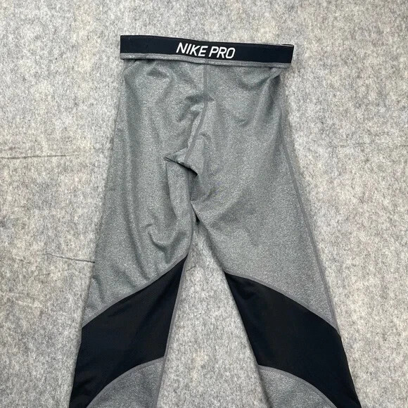 Nike Pro womens size small capri leggings gray thumbnail 4