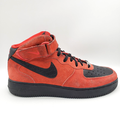 black and red suede air force 1