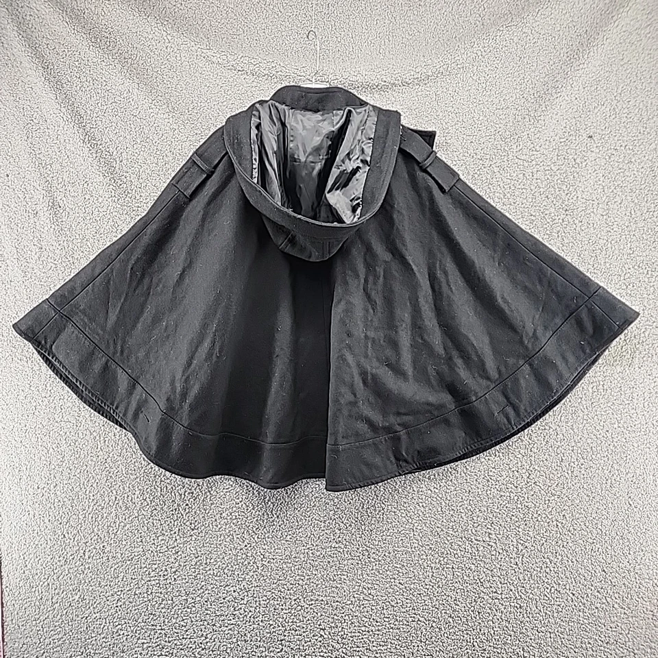 Abrigo chal Kenneth Cole New York para mujer mezcla de lana forrado con capucha talla S Foto 4 de 4