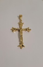 14k/18k Yellow Large Gold-filled Crucifix with Jesus Cross Pendant 3" H x 1.5" W