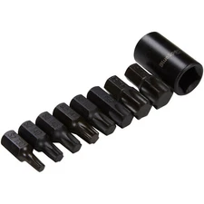 BlueSpot Tools 1498 1/2in Impact TORX Bit Set, 9 Piece