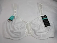 NWT BALI MINIMIZER satin tracings bra comfort U padded straps DF3562 WHITE $48