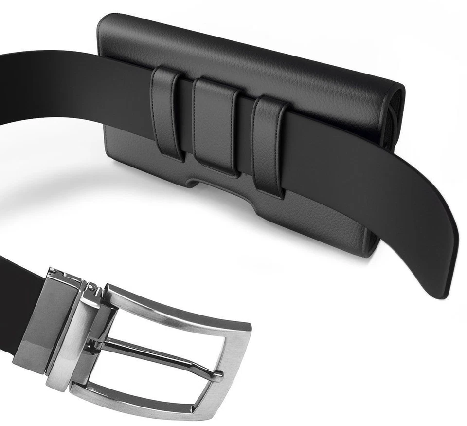 Funda de cuero con clip para cinturón ajustada para Samsung Galaxy S21 FE Foto 3 de 4