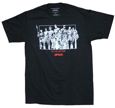 Justice League Adult New T-Shirt - Jim Lee Collection Batman Superman Cast Pic