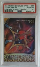 2019 Panini Donruss Optic James Harden Fantasy Stars Orange #11 PSA 10 