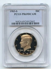 1983 S 50C Kennedy Half Dollar Proof PCGS PR69DCAM